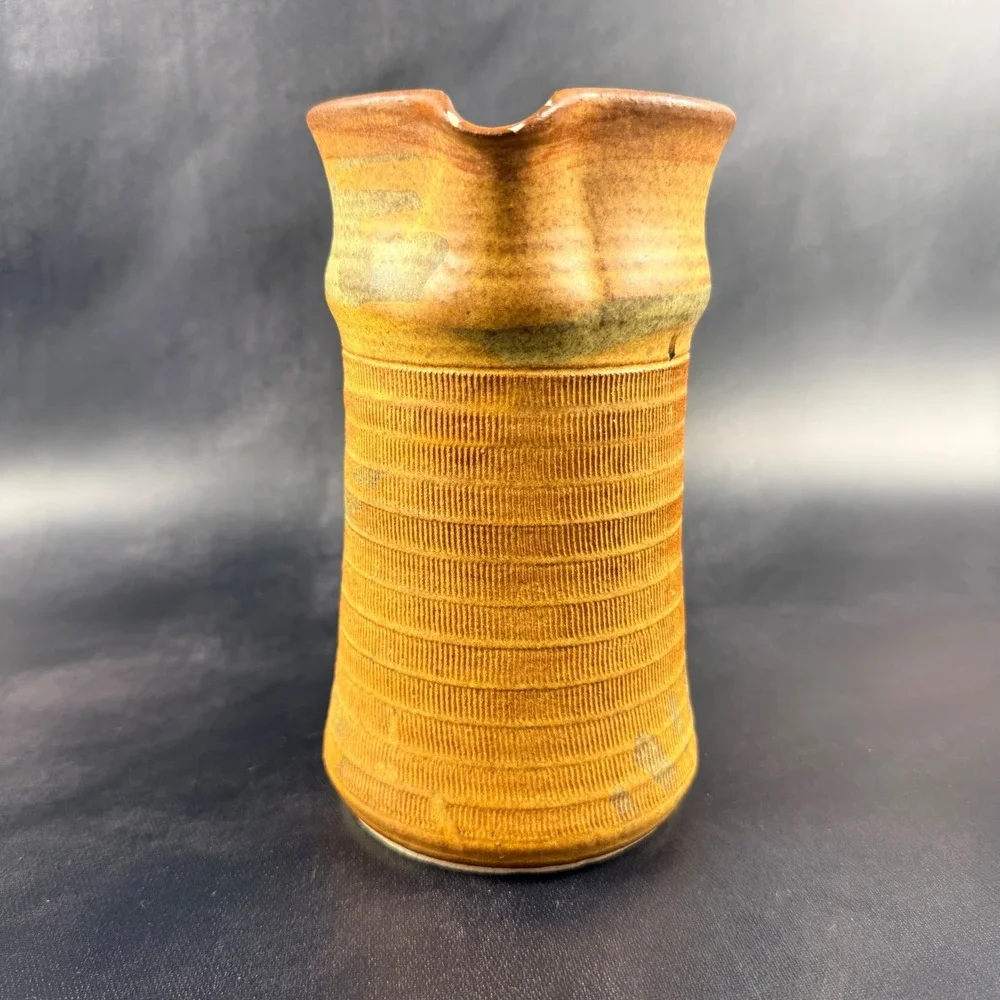 Kenneth Starbird Studio Pottery Stoneware Pitcher Signed Hand Thrown Jug